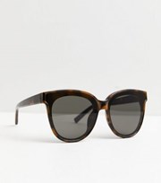 New Look Dark Brown Tortoiseshell Effect Sunglasses
